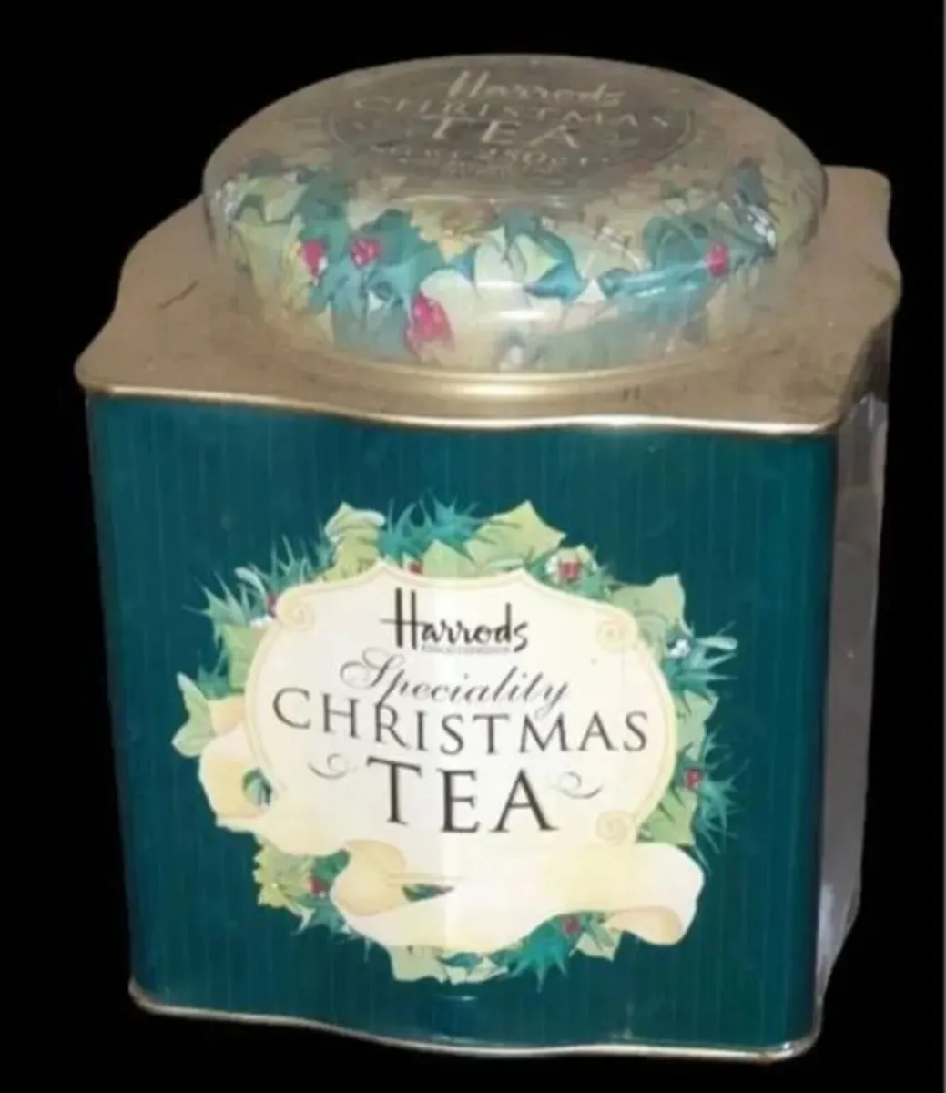 Pristine Sealed Harrods Christmas Tea Caddy - Image 2