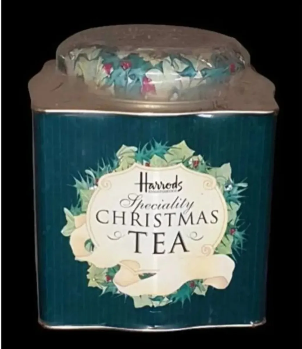 Pristine Sealed Harrods Christmas Tea Caddy - Image 1