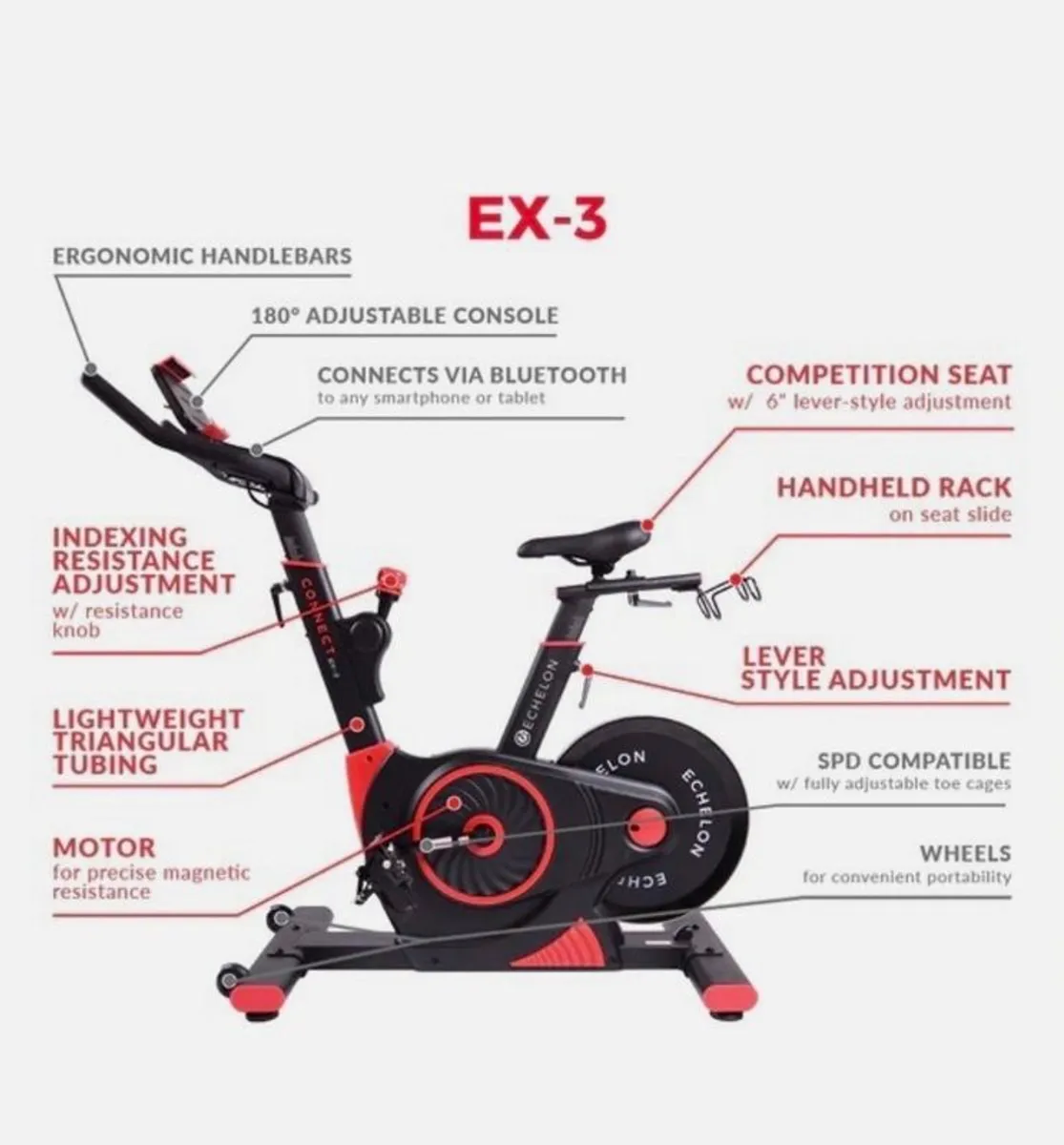 Echelon Connect EX-3 Indoor Exercise Bike