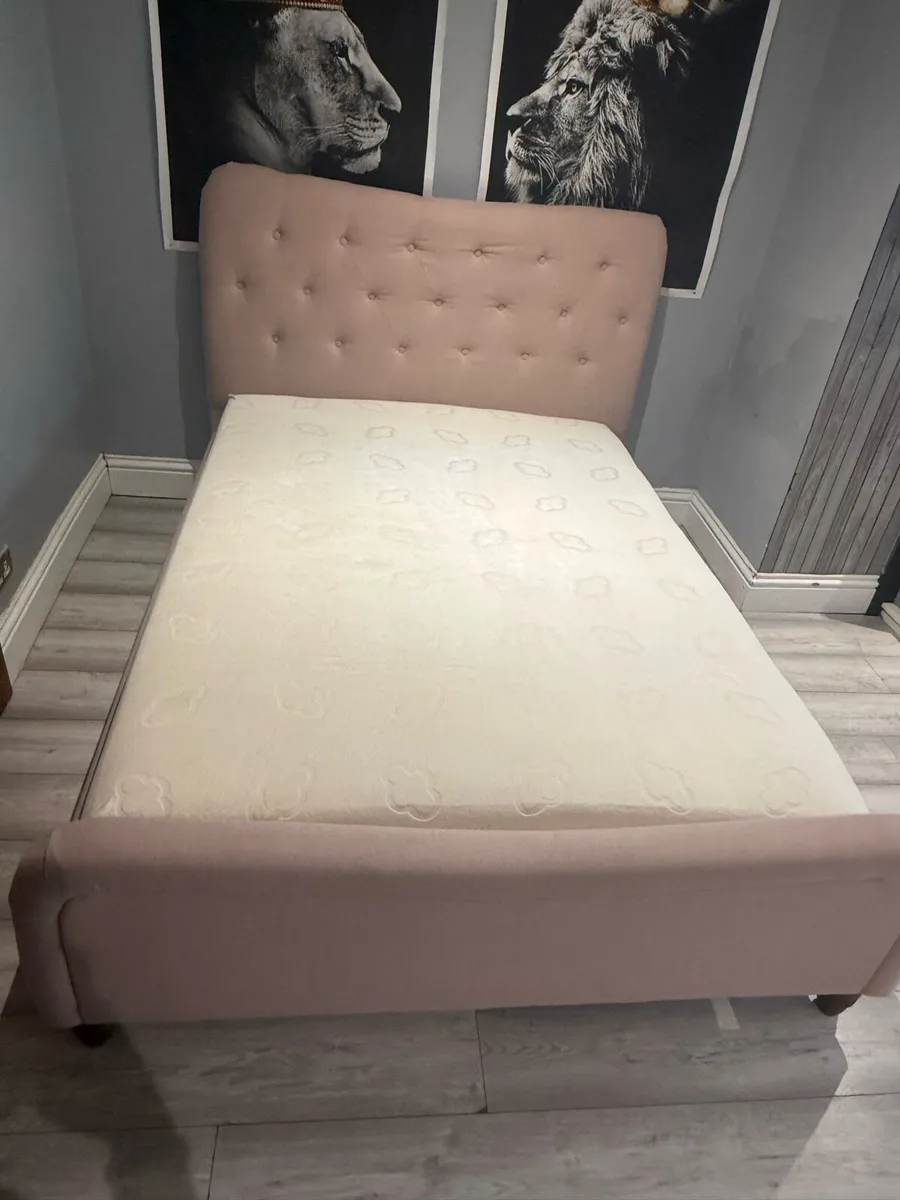 Double bed and mattress - Image 1