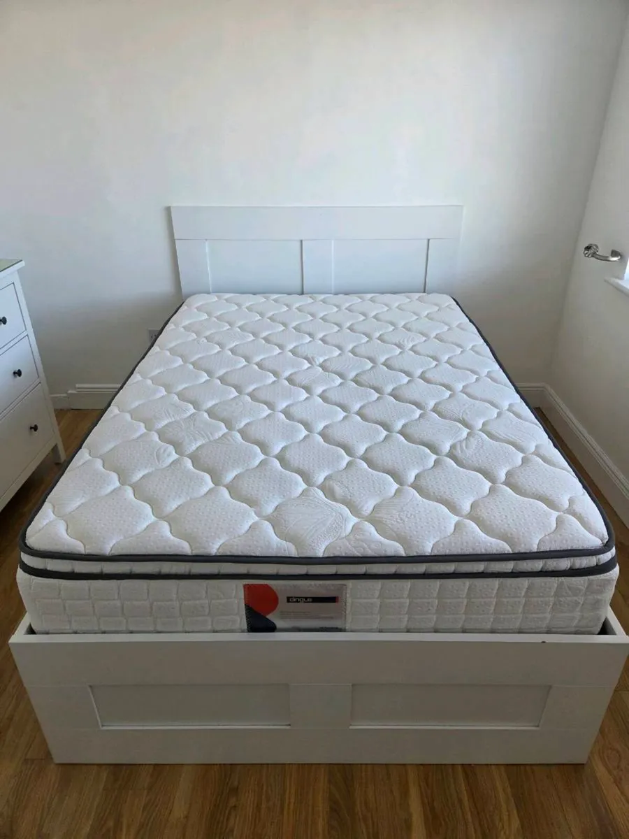 Double Bed w/storage and Mattress - Image 3