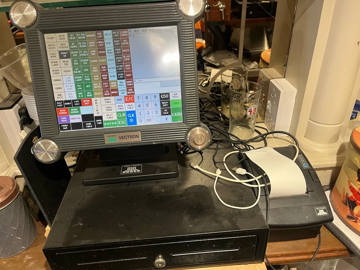 Cash register x2 pub shop etc with  printer - Image 4