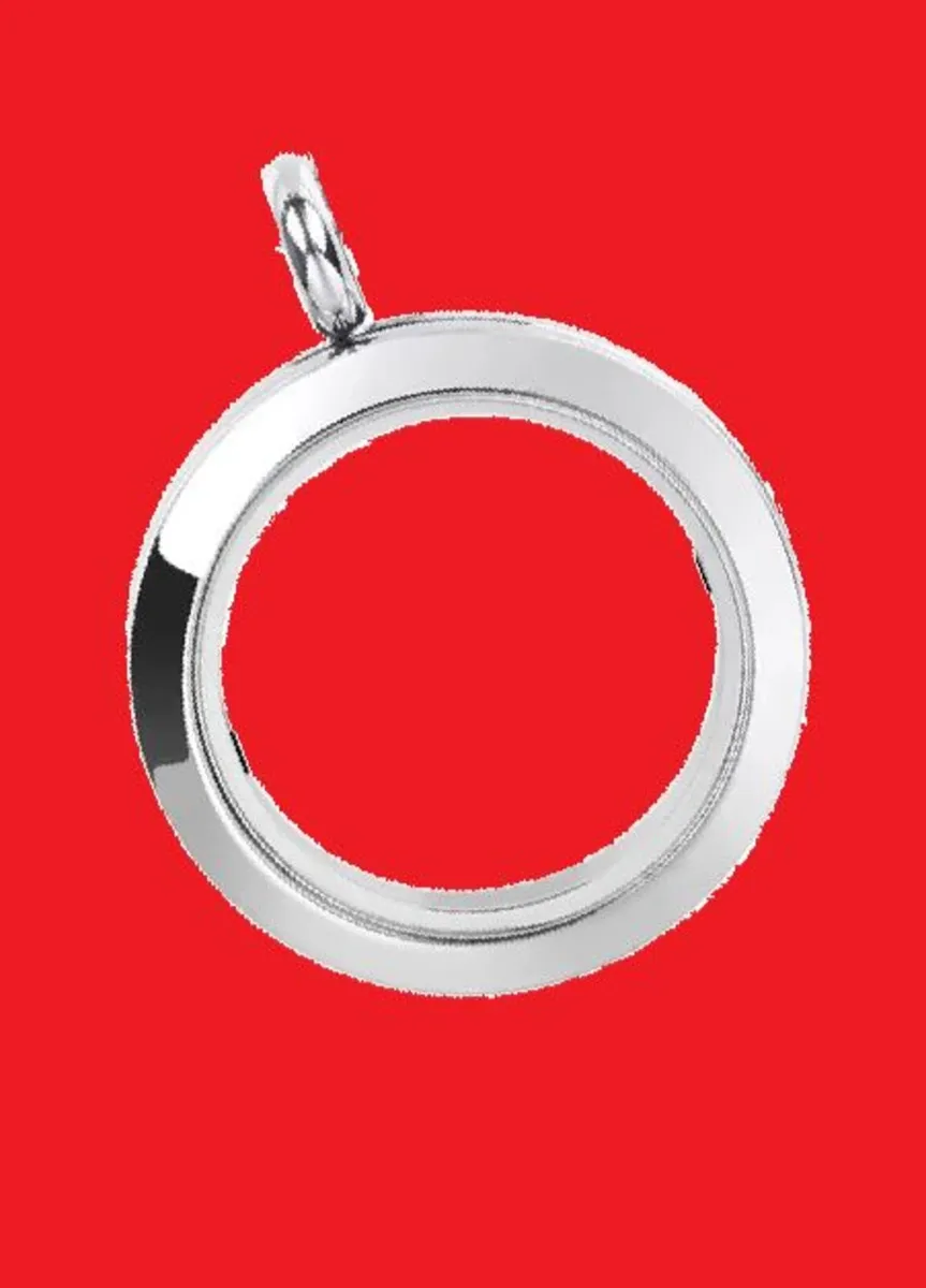 Silver tone floating memorial locket - Image 3