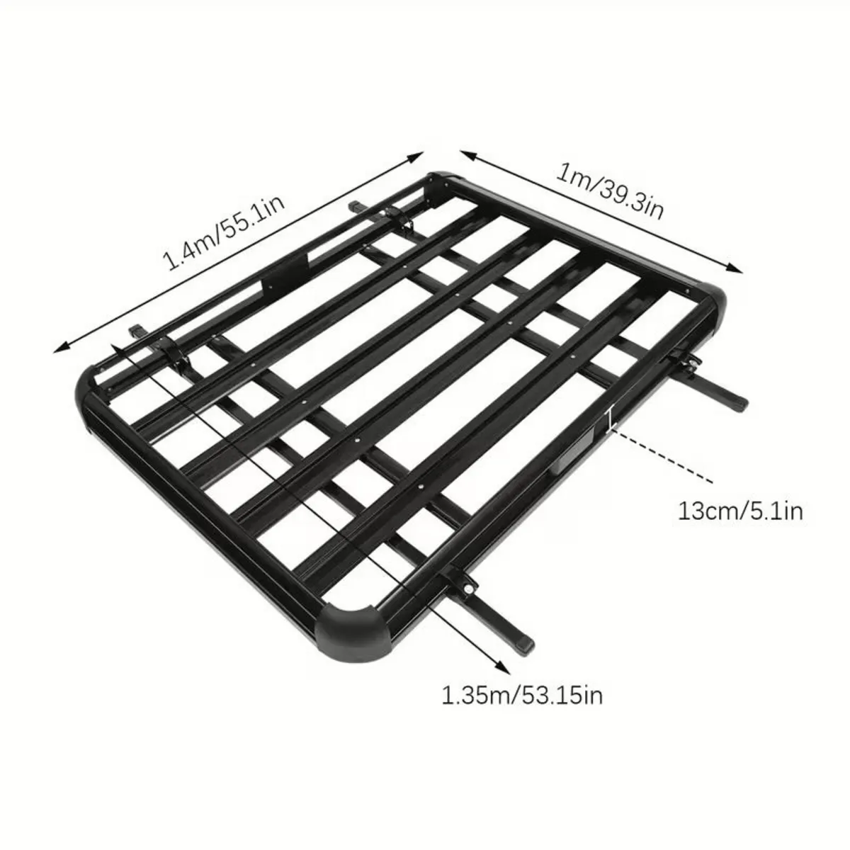 Universal black roof cargo basket - Image 4