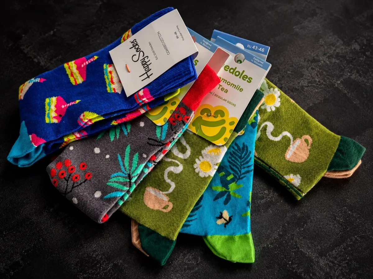 5 Pairs of Colourful Patterned Socks – Brand New - Image 3