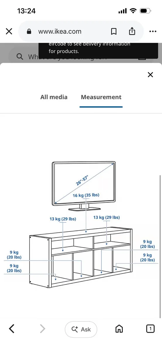 IKEA KALLAX TV Stand - Image 4
