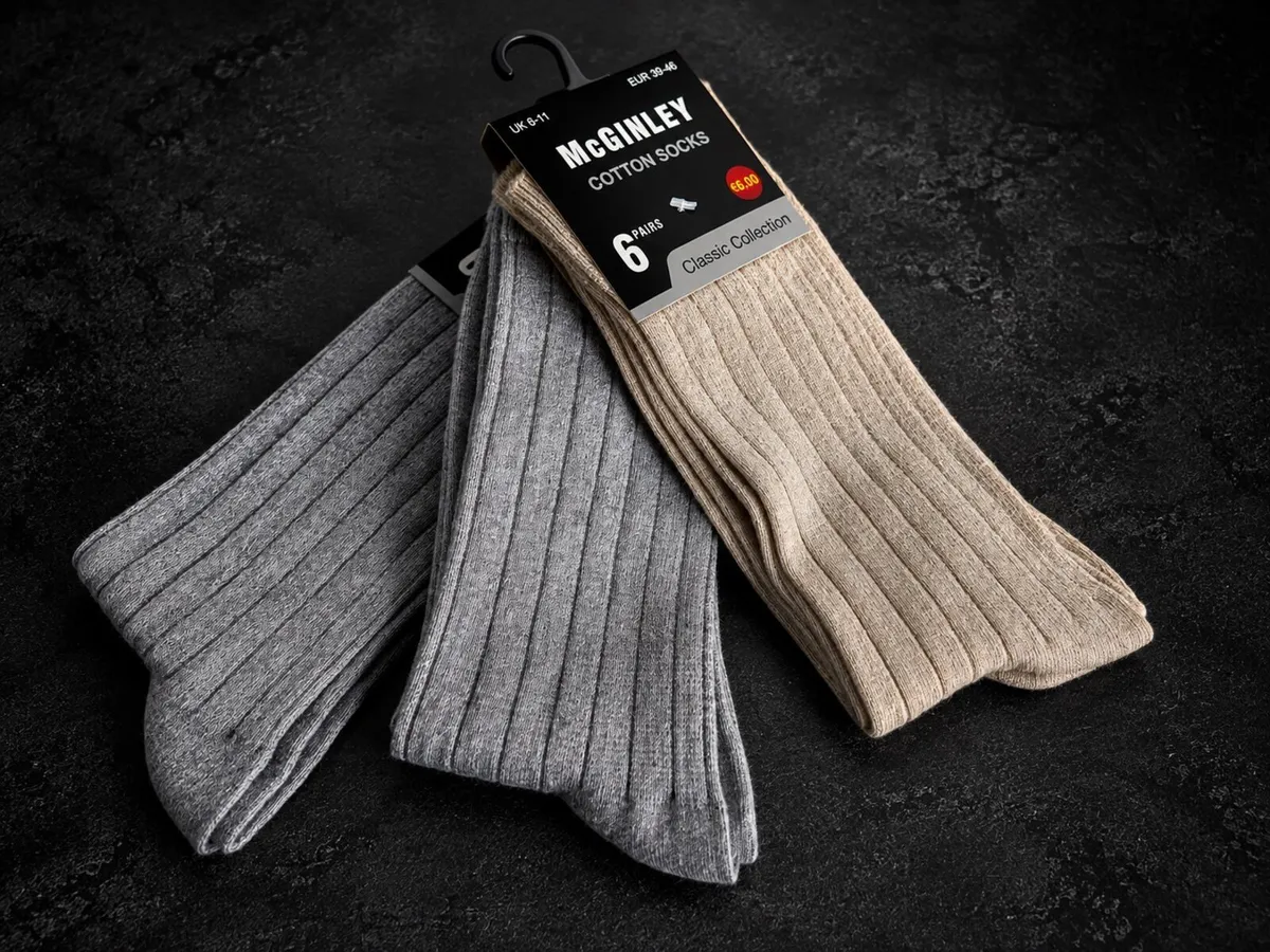 McGinley Cotton Socks – 3 Pairs – New - Image 1