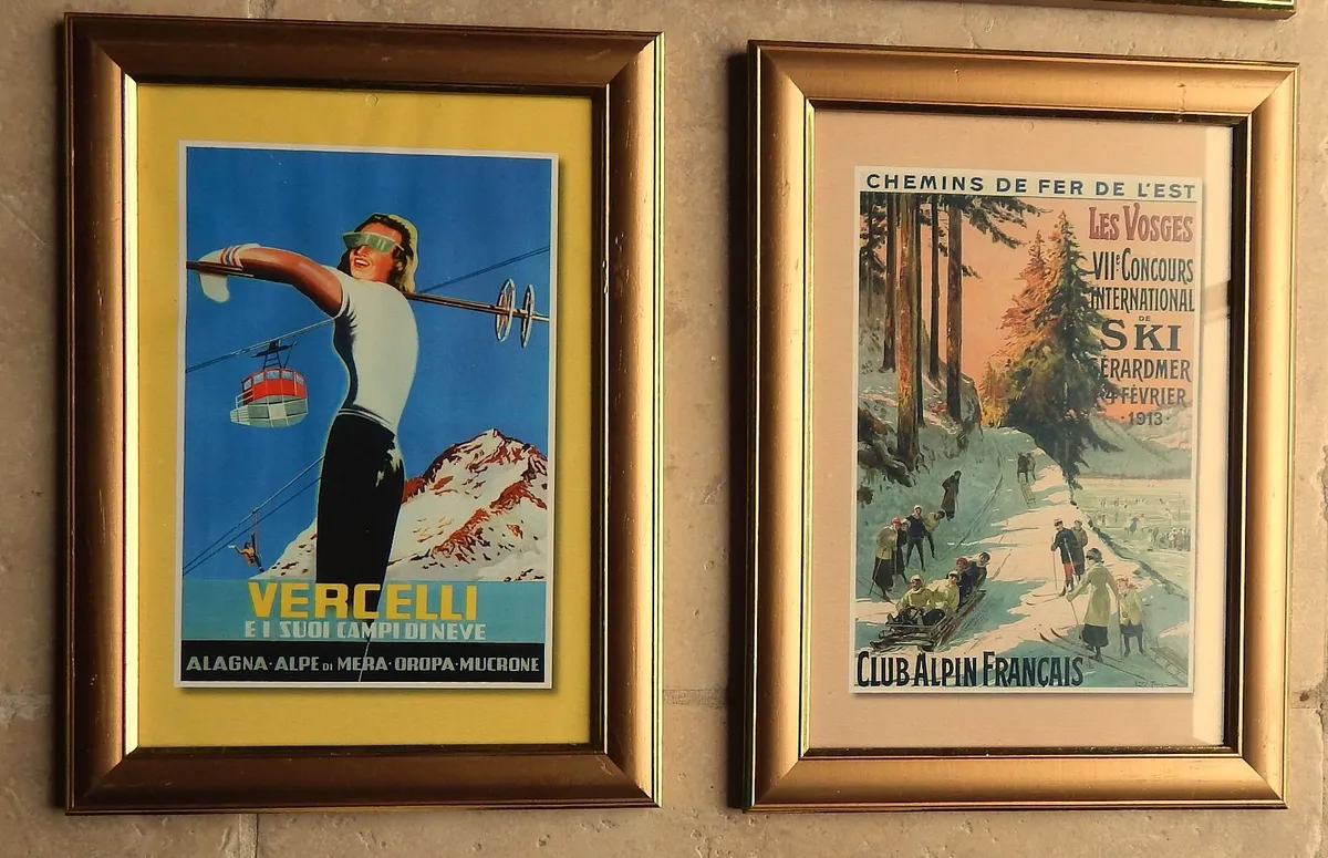 4 Reproduction Winter Sports Travel Posters - Image 3