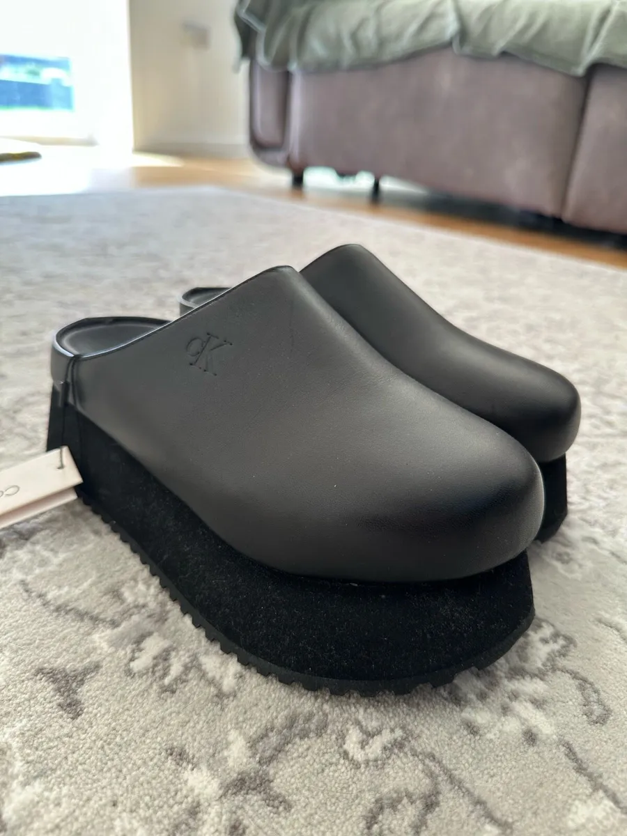 NEW Calvin Klein Jeans platform mules black EU 38 - Image 1