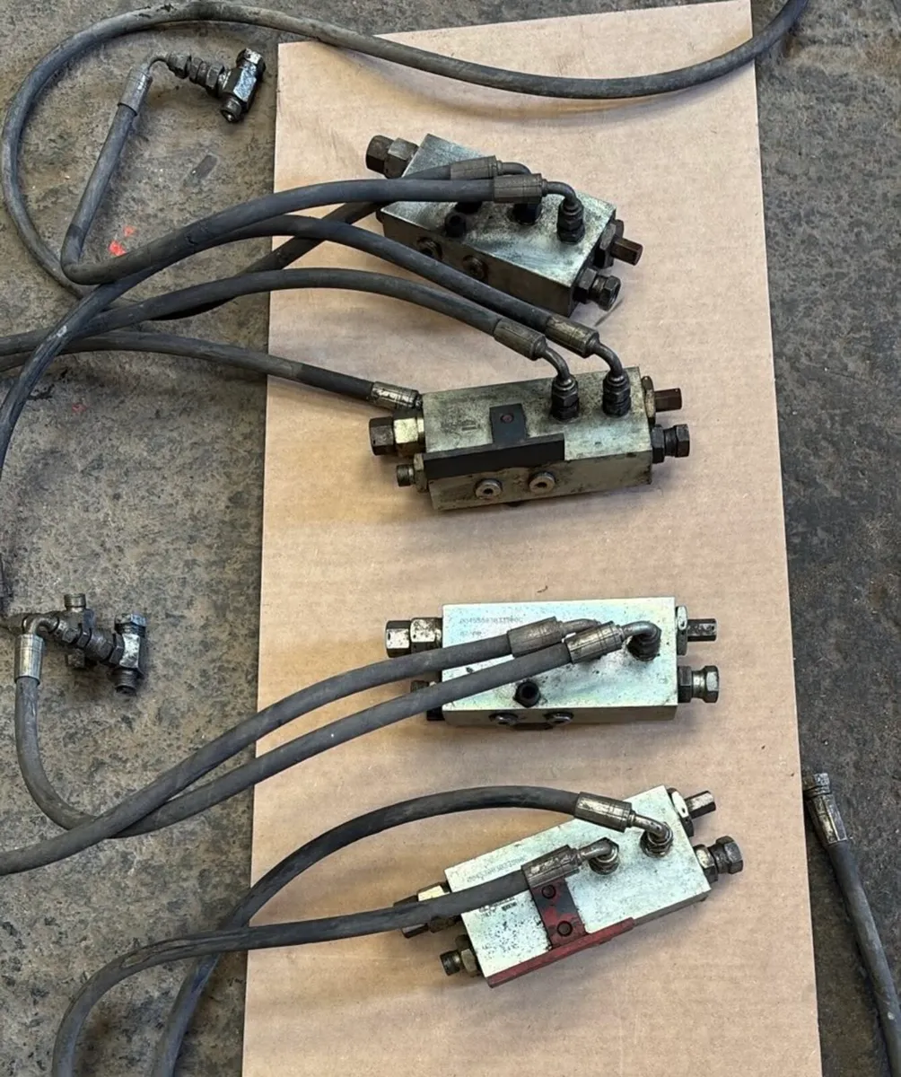 Check valves (4) used on 3CX front lifting arms