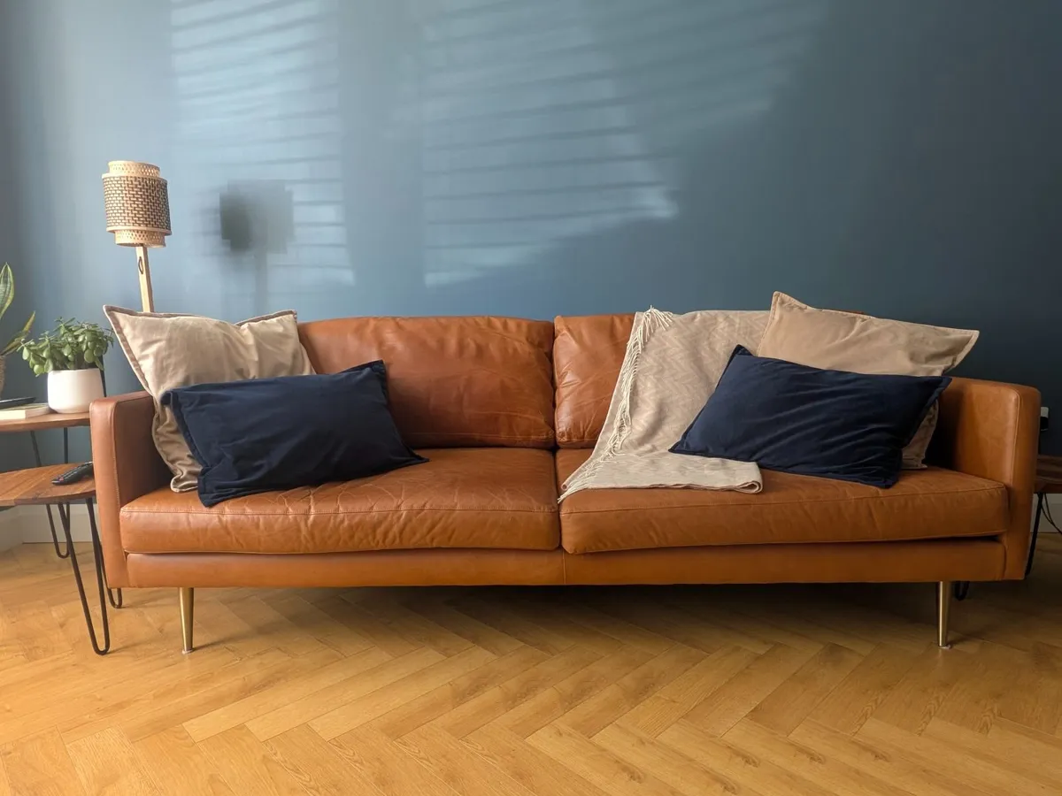 EZ Living Piper 3 Seater – Charme Cigar Leather - Image 1