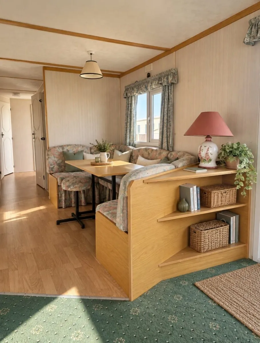 Mobile Home, Wooden Garden Shed and Bench - Image 4