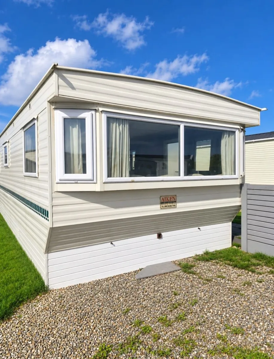 Mobile Home, Wooden Garden Shed and Bench - Image 1
