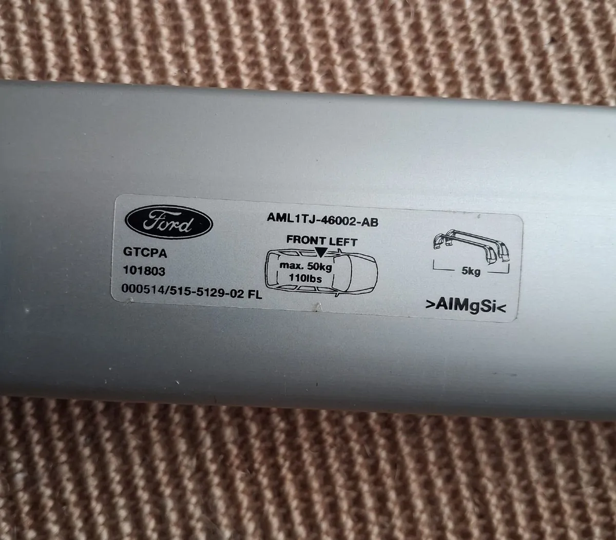 Ford Puma Roof Base Carrier - Image 2