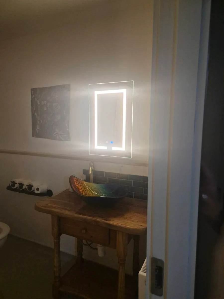 Bathroom cabinet with mirror and Bluetooth New - Image 1
