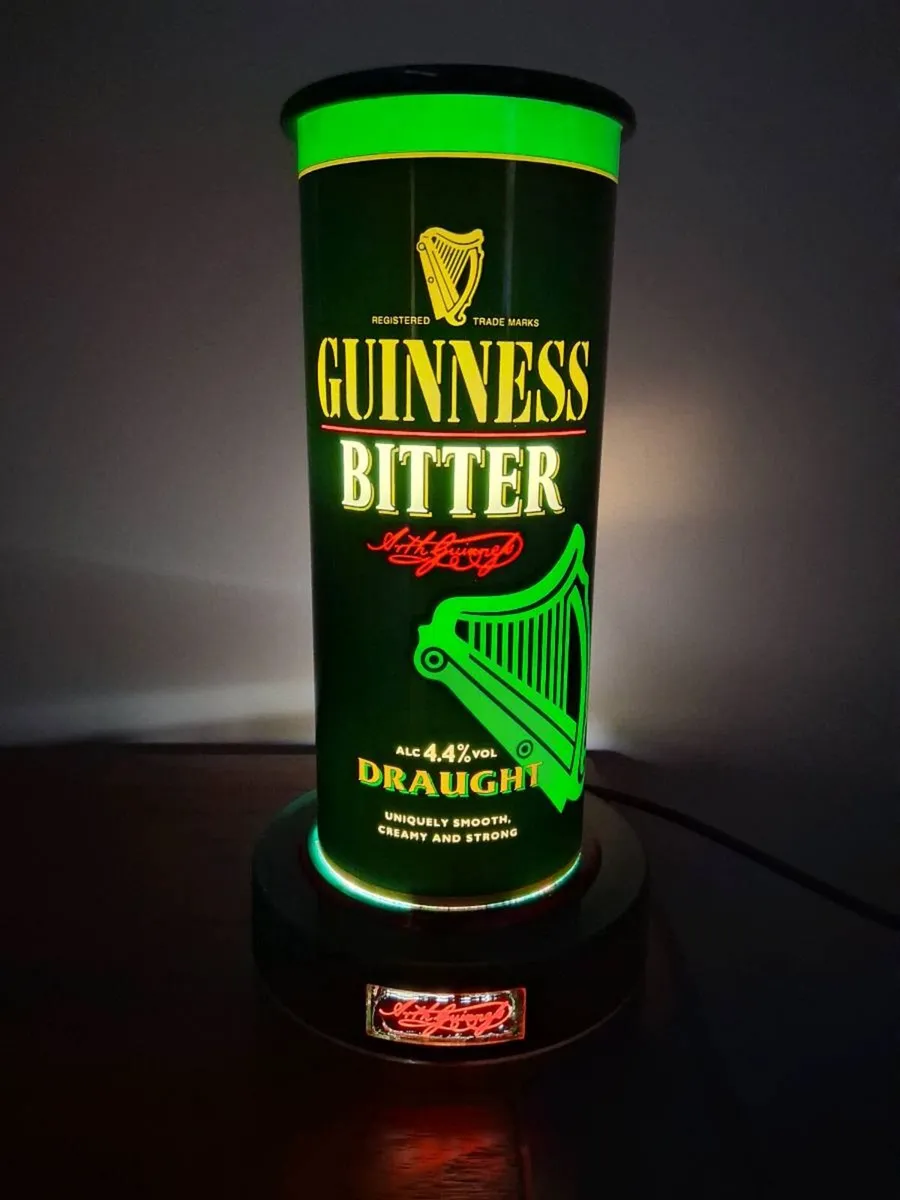 1994 GUINNESS BITTER Font Light- Rare! - Image 1