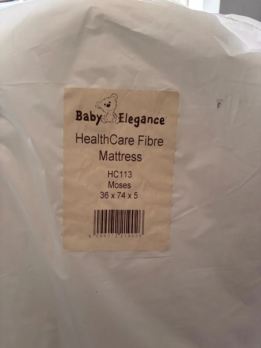 Moses basket / bassinet mattress and IKEA bedrail - Image 1