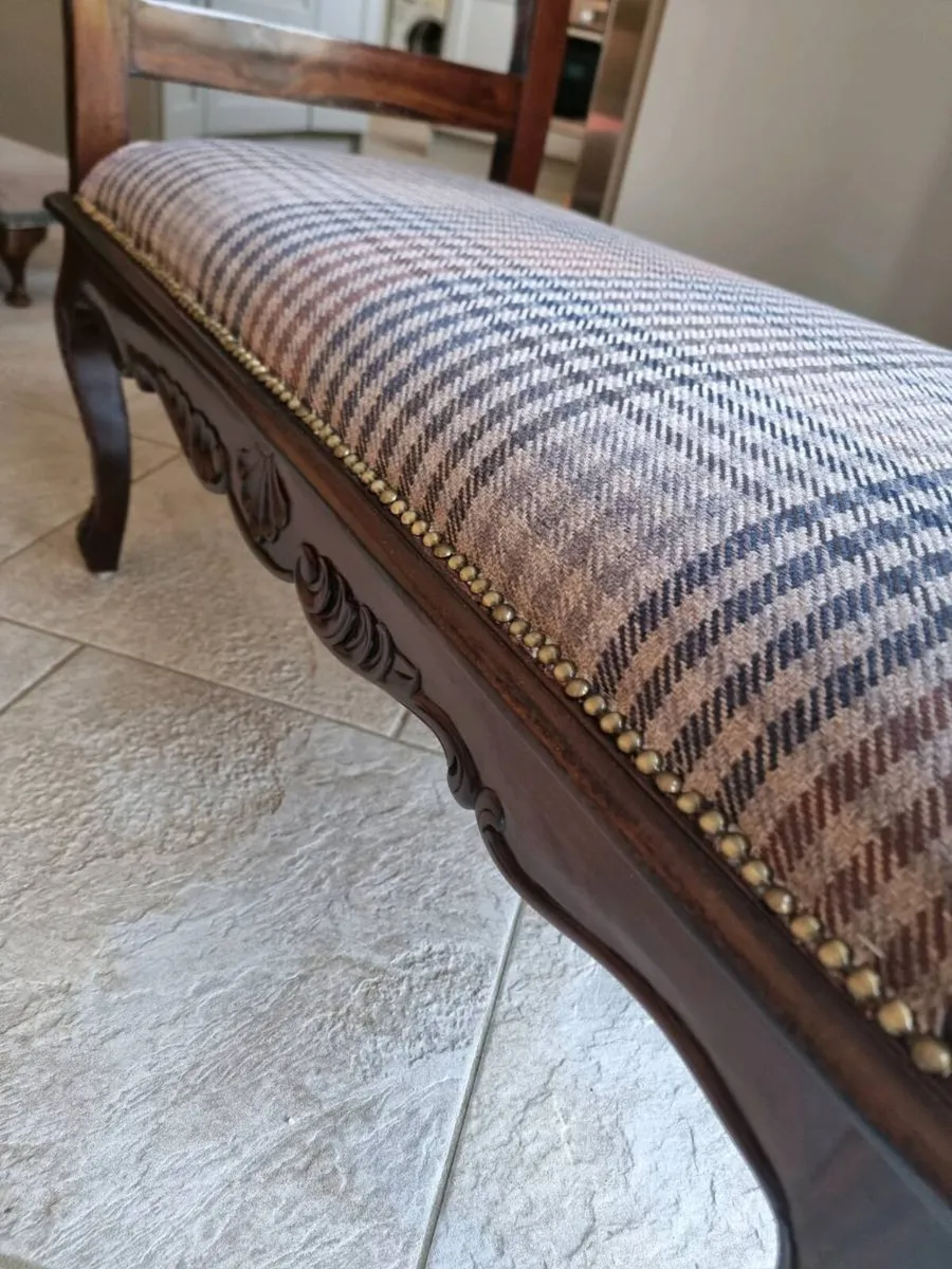 Stunning Carved Wooden Bench - Image 2