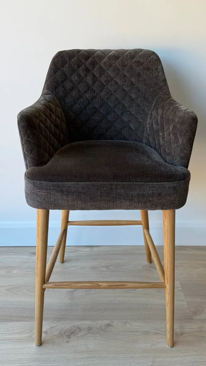 4 x Cuban Charcoal Bar Stools - Image 1