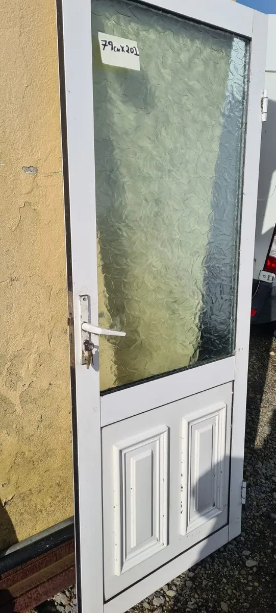 PVC Door 79cm x 201cm with fixed hinges - Image 2