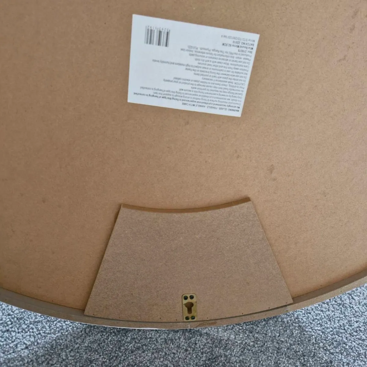Large Round Decorative Window-Style Mirror - Image 2