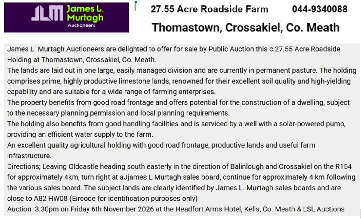 27.55 Acre Farm, Thomastown, Crossakiel, Co. Meath - Image 4