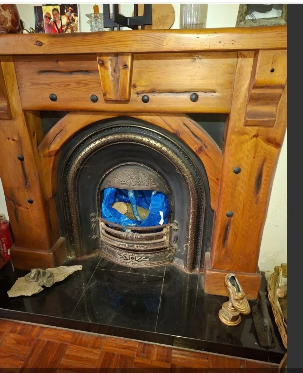 Solid wooden fireplace - Image 1