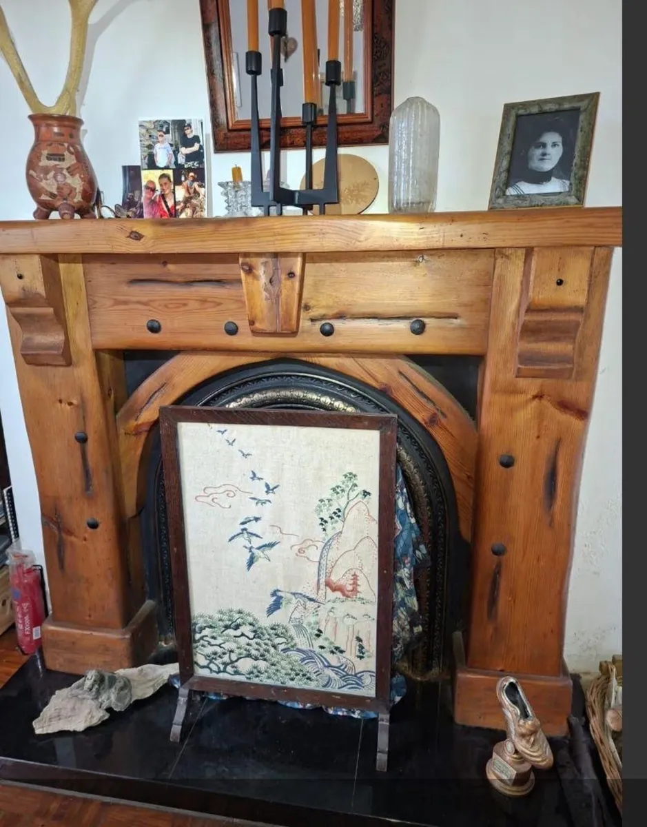 Solid wooden fireplace - Image 2