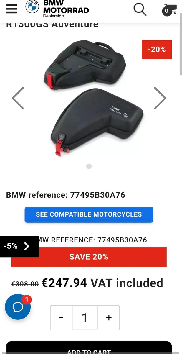 Bmw motorrad radiator cover bag
