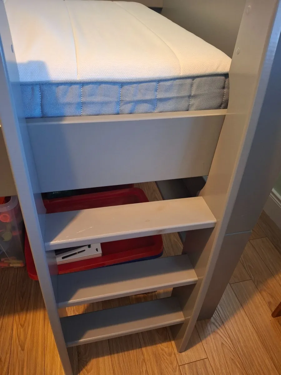 Kids grey midsleeper bed - Image 4