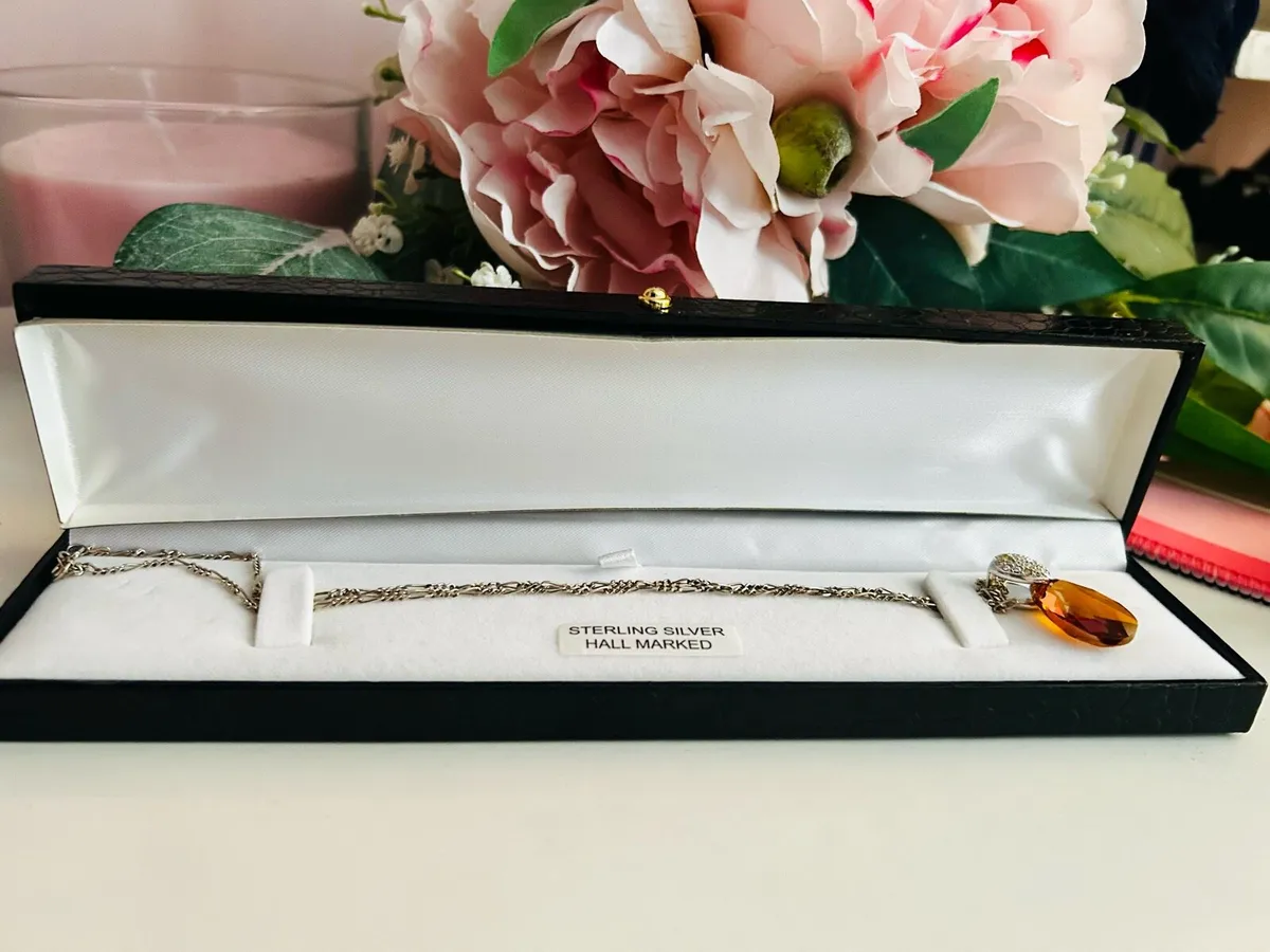 Silver sterling Citrine necklace - Image 4