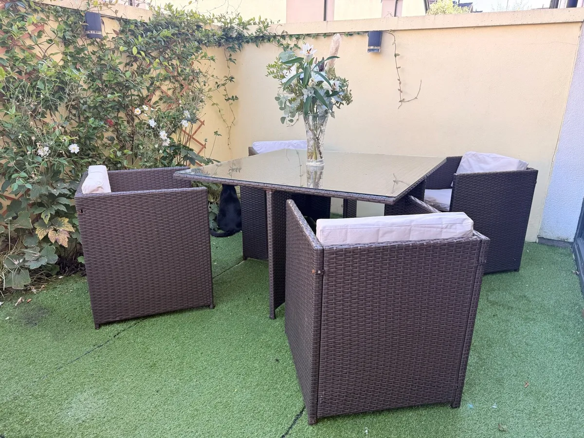 Rattan 4 seater garden furniture - Image 2