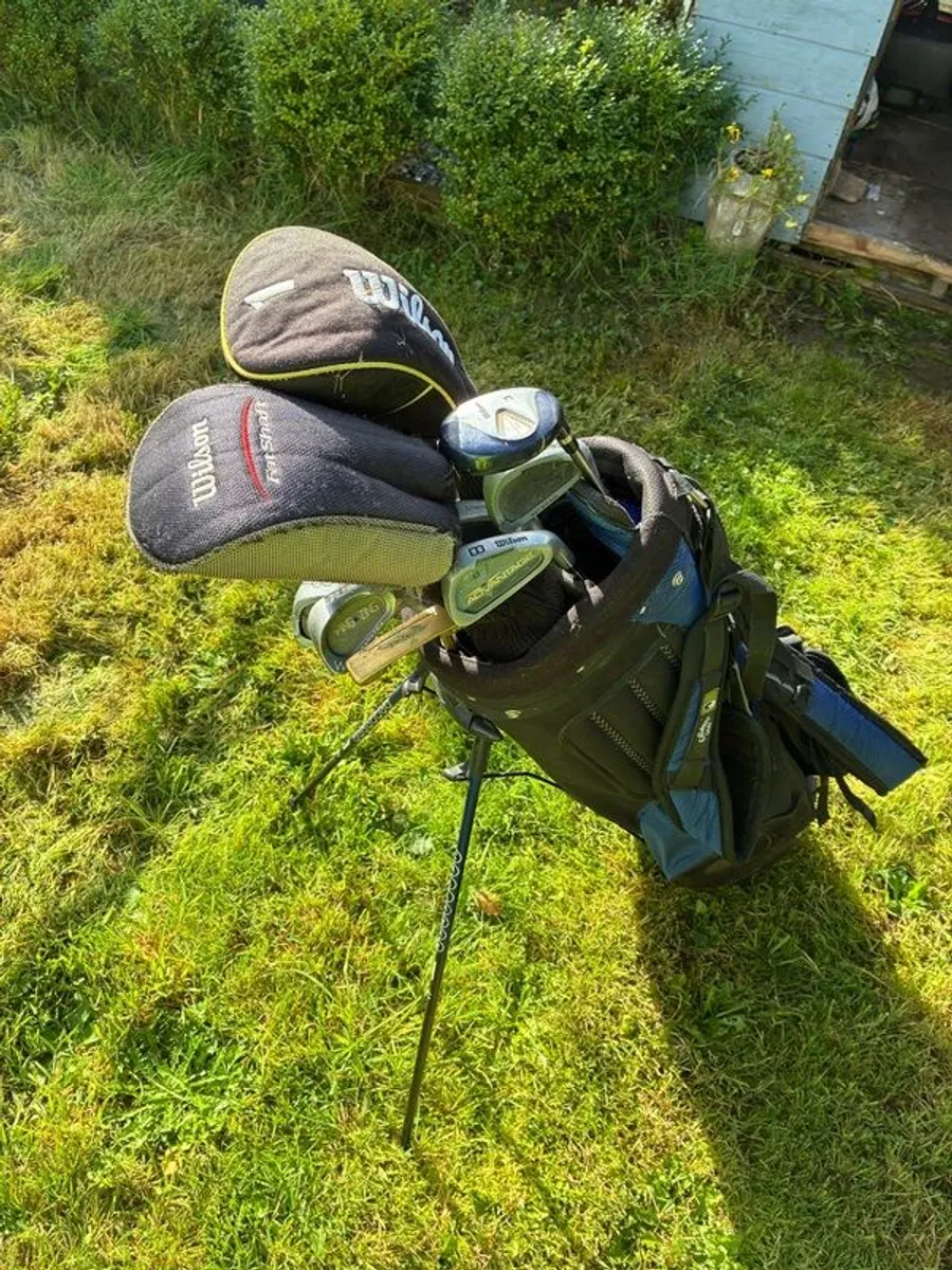 Calloway carry bag +stand  with 2 Wilson drivers and assorted irons - Image 1