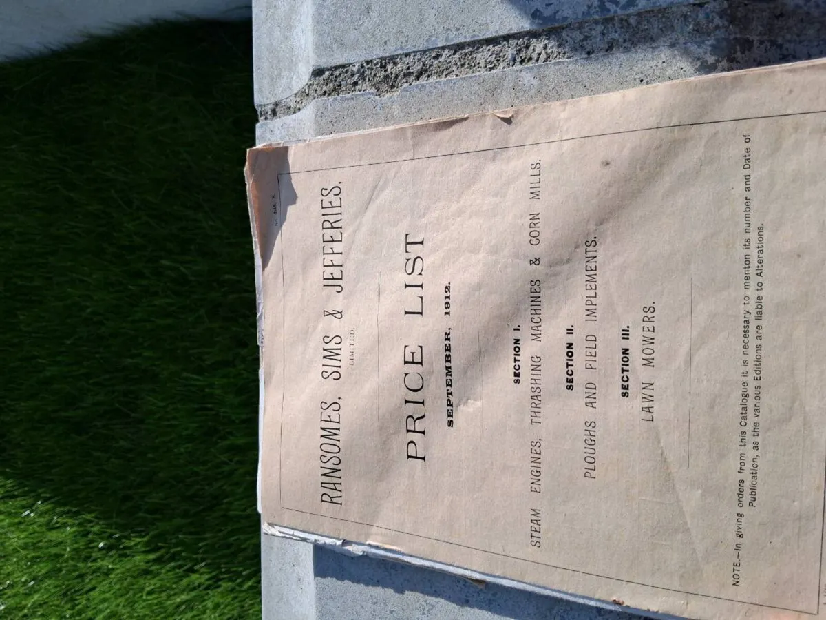 1911 Ransome catalogue - Image 2