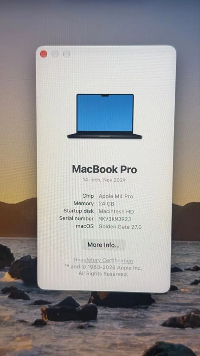 Macbook Pro 14" M4 Pro 24GB 512GB Space Black