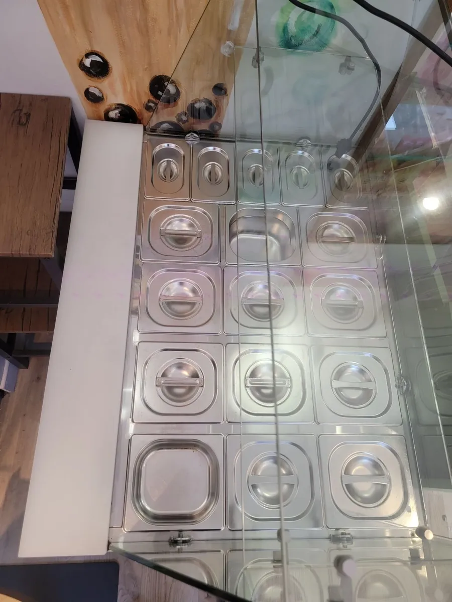 Commercial Stainless Steel 2-Door Salad / Topping - Image 3
