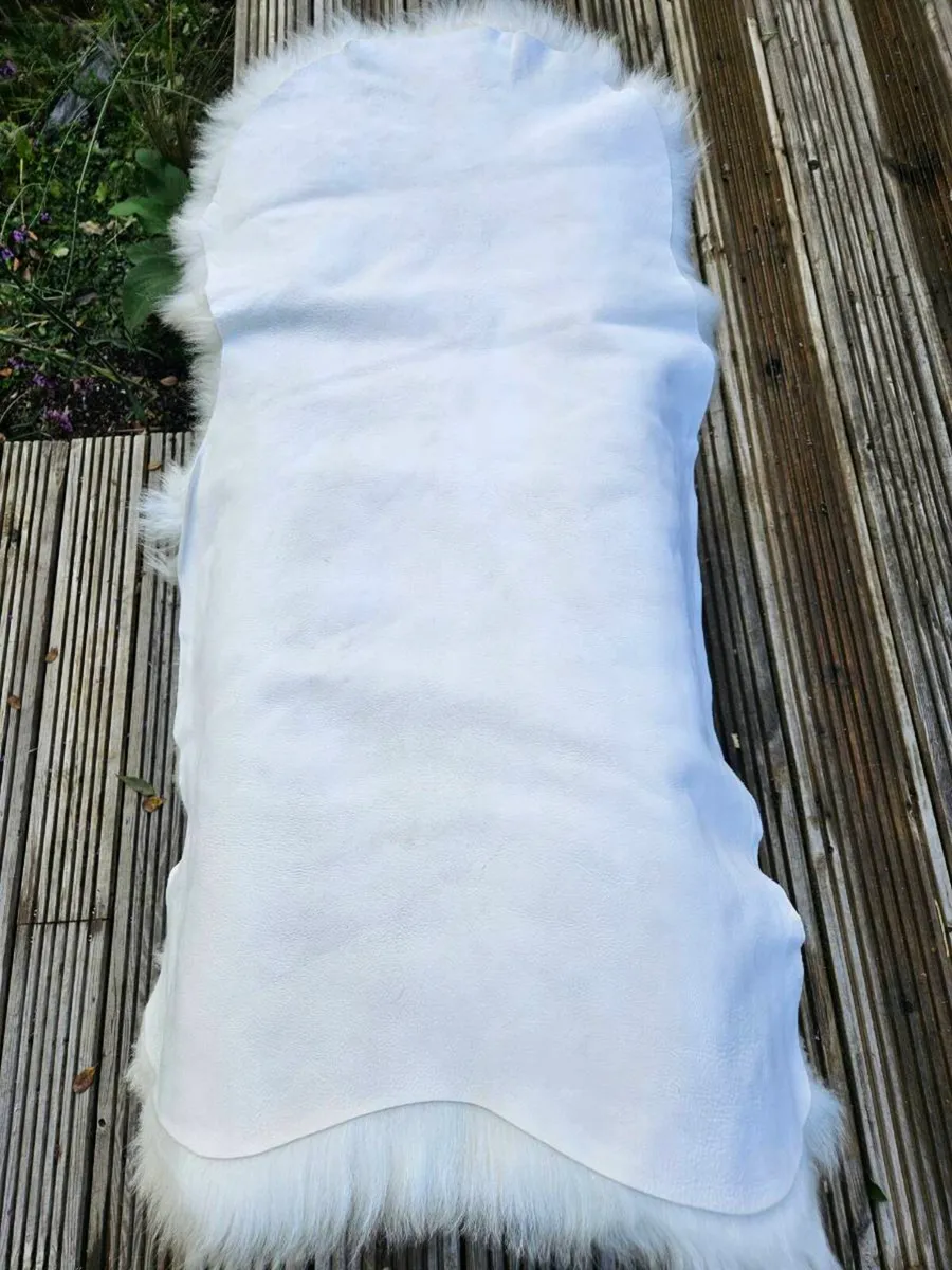 New Soft Cream Genuine Sheepskin Rug - Delivered - Image 2