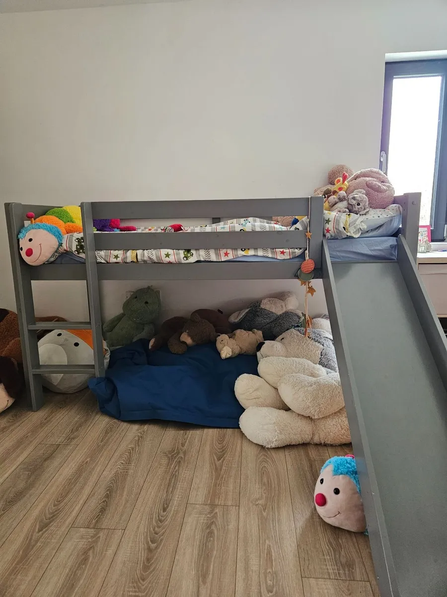 Solid wood (Ogel)mid sleeper bunk bed with slide - Image 1