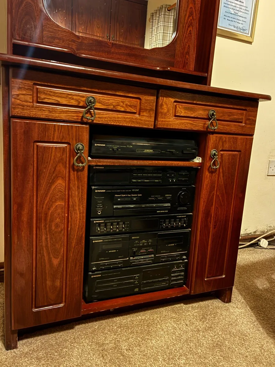 Pioneer Hi-Fi system & Mahogany Cabinet - Image 3