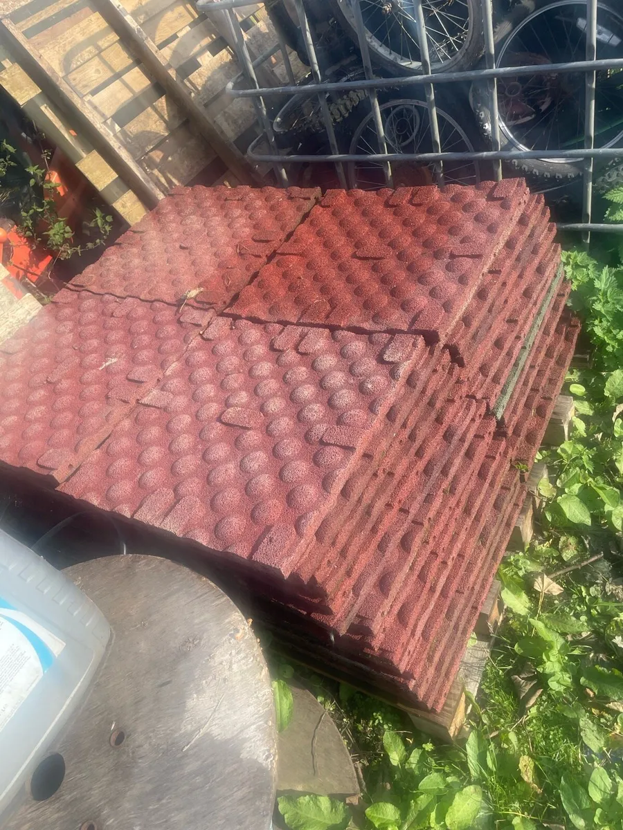 Playground rubber safety tiles