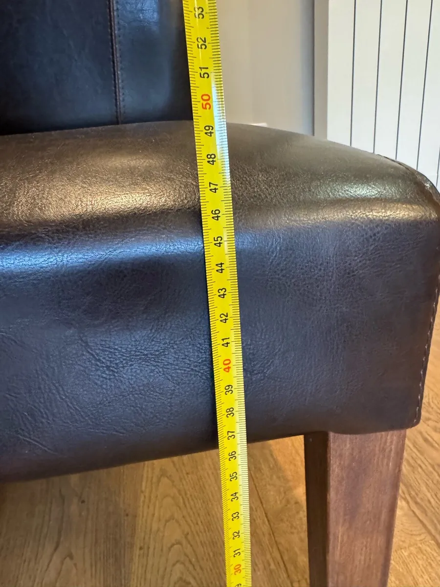 Dining Chairs, high back, leather - Image 3
