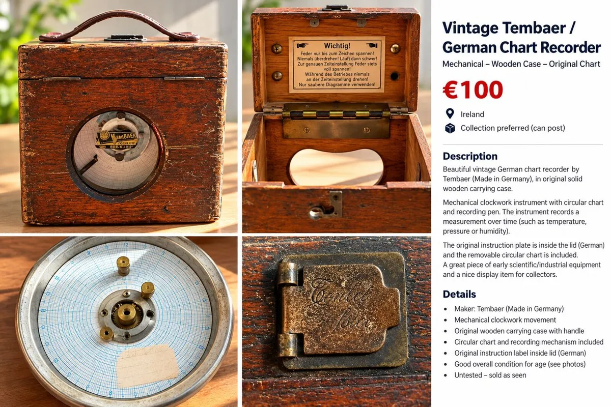 Vintage pigeon racing clock