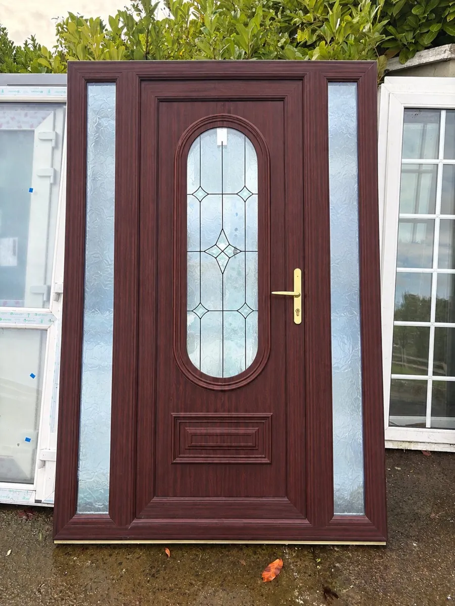 Beautiful Front UPVC Door Rosewood