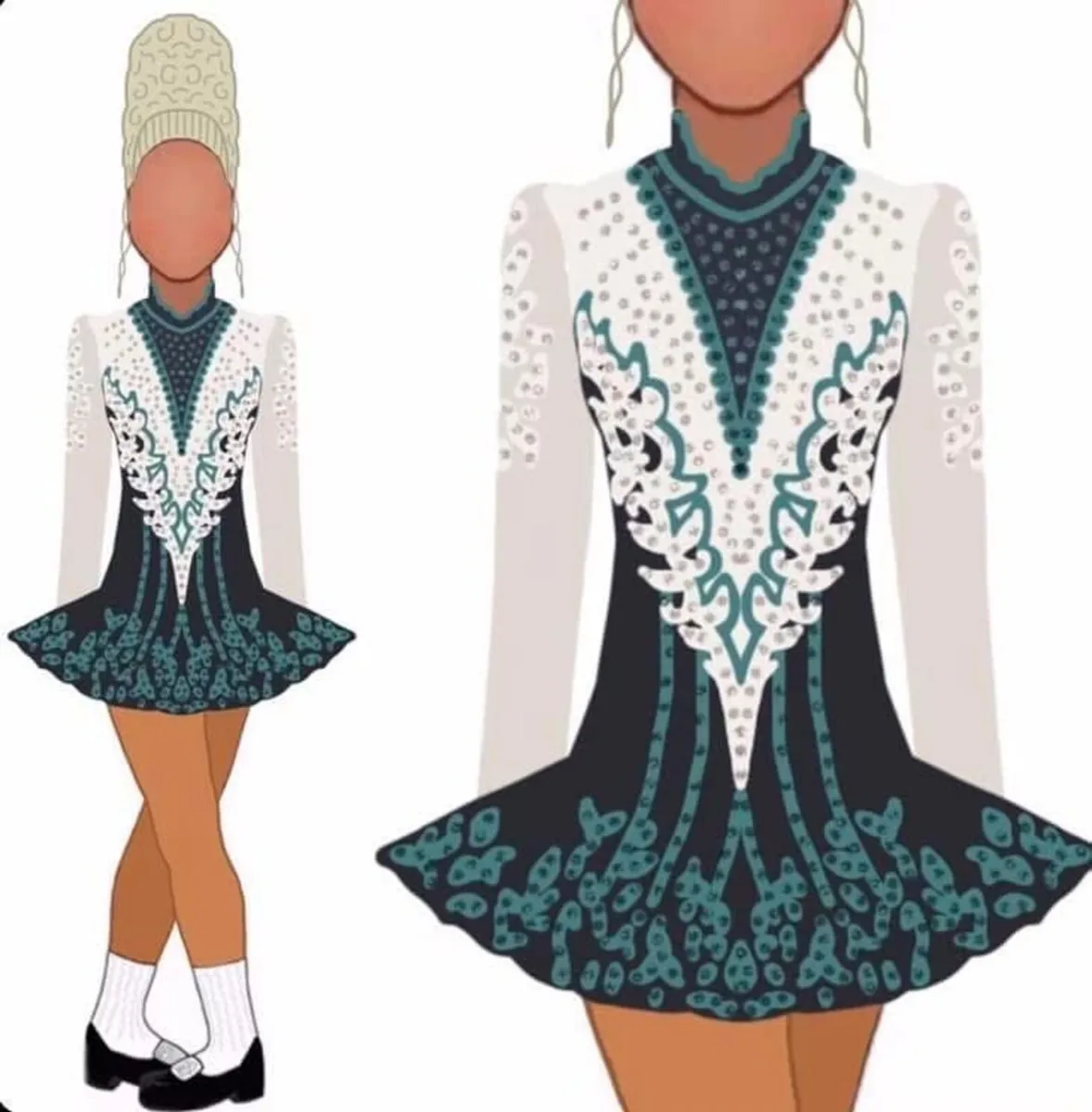 John Carey Irish Dancing Dress - Image 2