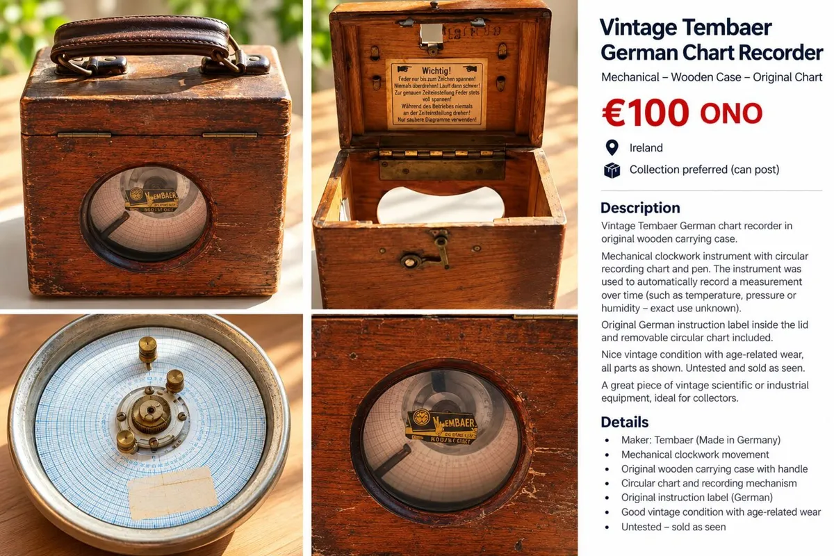 Vintage pigeon racing clock