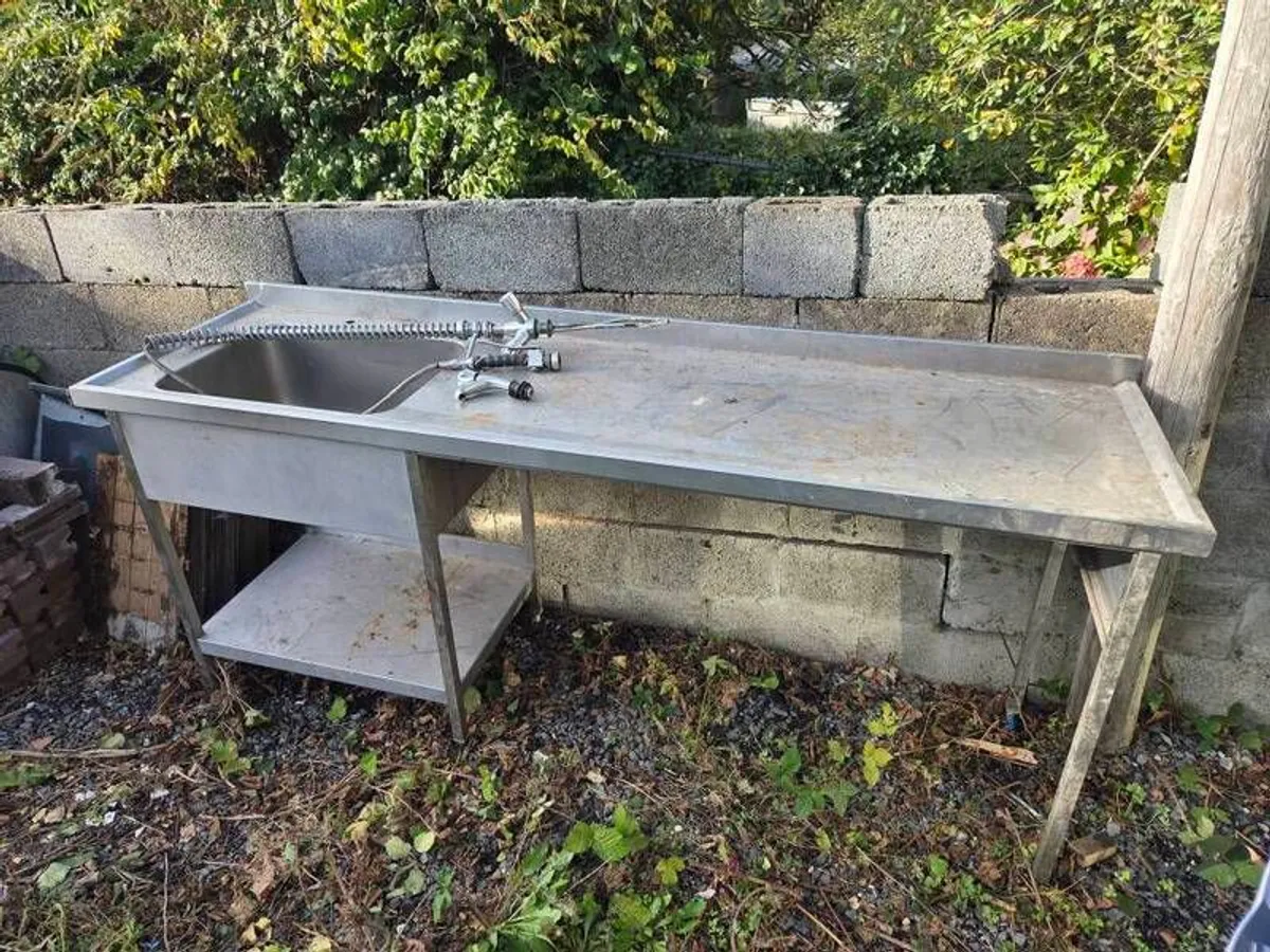 Stainless Steel Commercial sink (2m) and taps - Image 1
