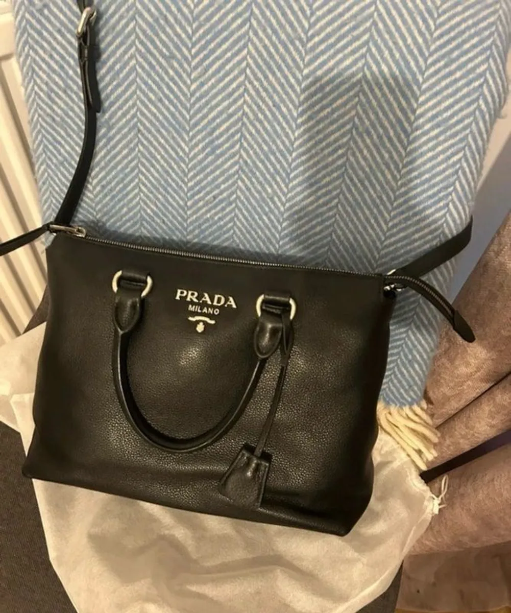 Prada black leather tote - Image 1