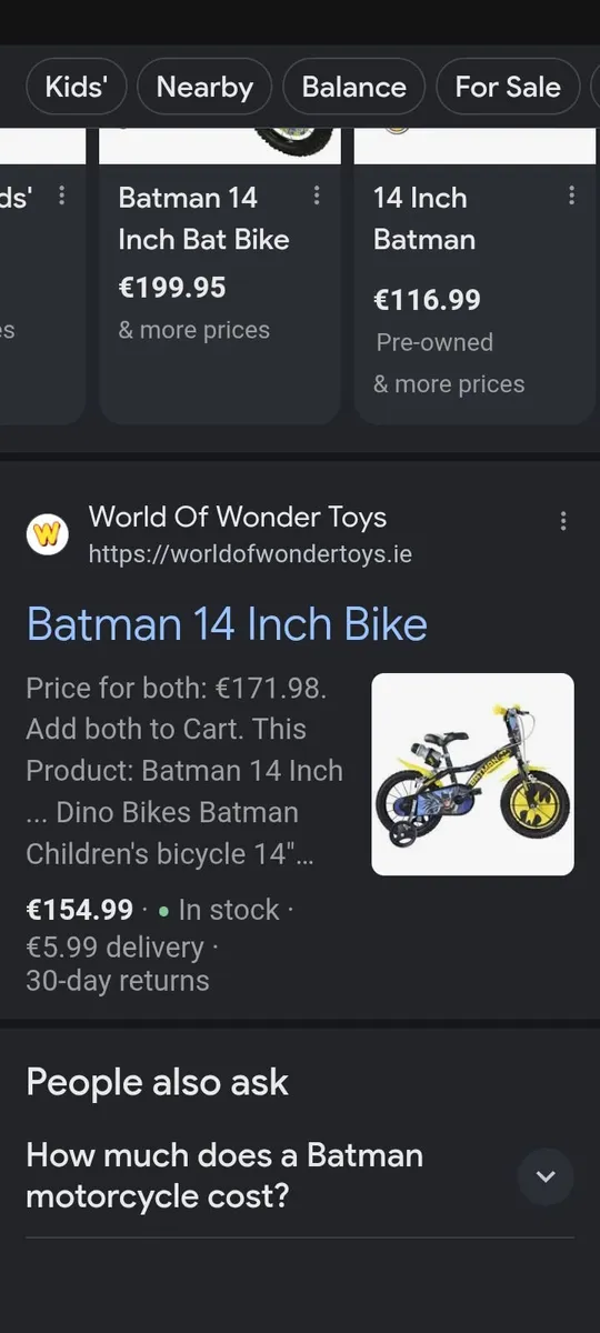 Heavy batman bike 14" wheels - Image 3