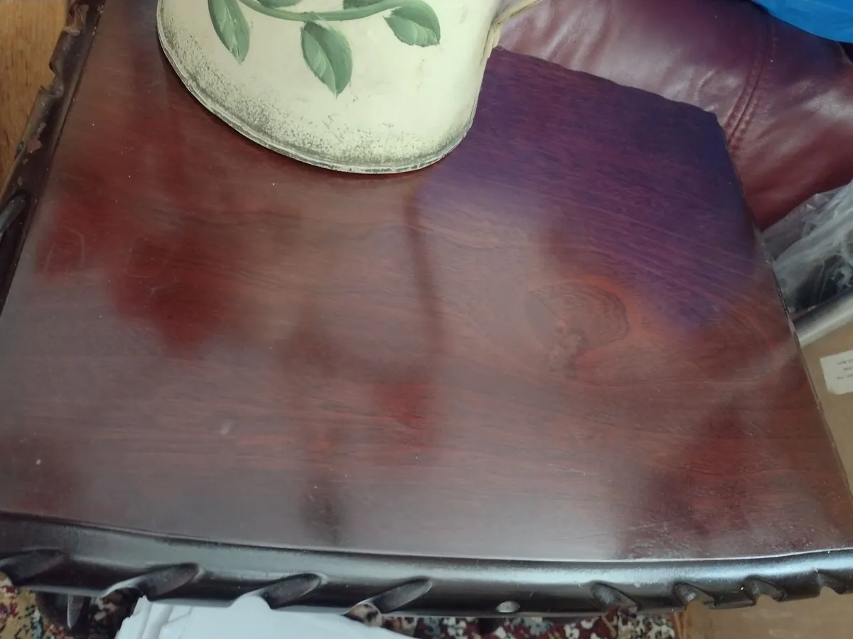 Vintage side table or lamp table with shelf - Image 1