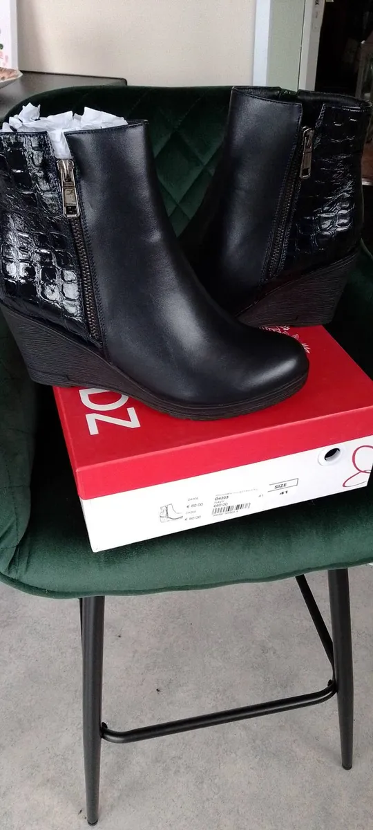 Navy Ankle Boots.2 pair of the same. - Image 1